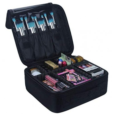 Brushes Toiletry Jewelry Digital Accessories Travel Makeup Train Case Cosmetic Organizer Portable Artist Storage Bag